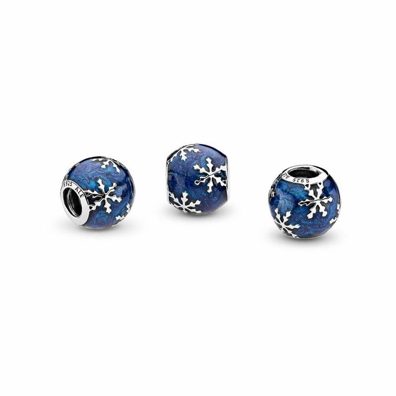 Pandora Wintry Delight Charm - Sterling Silver/Enamel/Blue - Canada | JC2193UQ